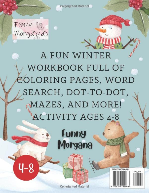 The Great Winter - Activity Book for Kids Age 4-8: A Fun Winter Workbook Full of Coloring Pages, Word Search, Dot-to-Dot, Mazes, and More! Activity Ages 4-8 image 3