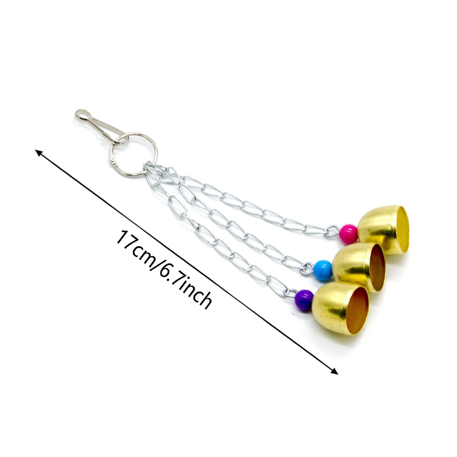 2 Pack Pet Parrot Bell Toy, 6Pcs Stainless Steel Hanging Bells Bird Chewing Toy for Bird Parrot Conure Cockatoo Macaw African Grey Parakeet Cockatiel Lovebird Finch Cage - image 2