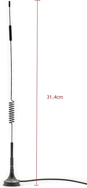 Vecys Antenna 4G LTE Adattatore Spina SMA 7 dBi Antenna 4G Esterna RG174 Cavo Magnetico Base 3 m Compatibile con Router Antenna 2G 3G 4G LTE Router Huawei ZTE Netgear Mobile Hotspot Aircards LTE