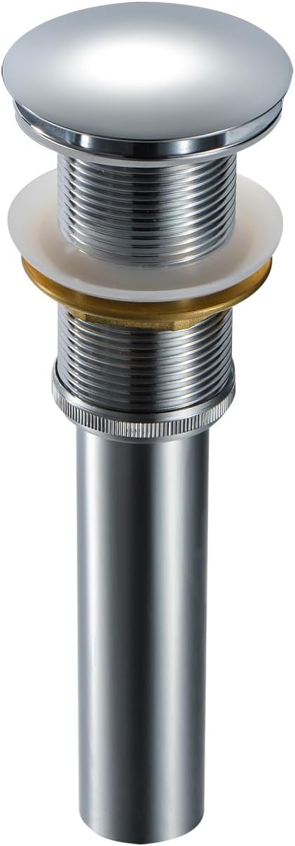Purelux Bathroom Pop up Sink Drain Without Overflow, For Lavatory Vessel Sink Chrome Finish