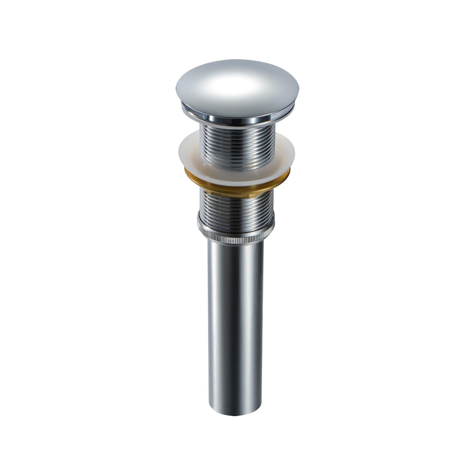 Purelux Bathroom Pop up Sink Drain Without Overflow, For Lavatory Vessel Sink Chrome Finish