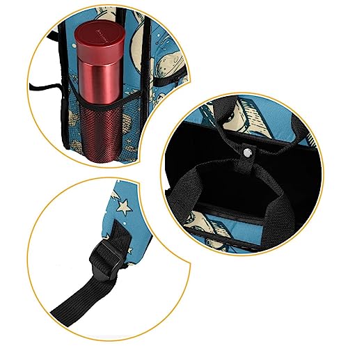 Cartable astronaute bleu pour garçon avec bretelles réglables - 2