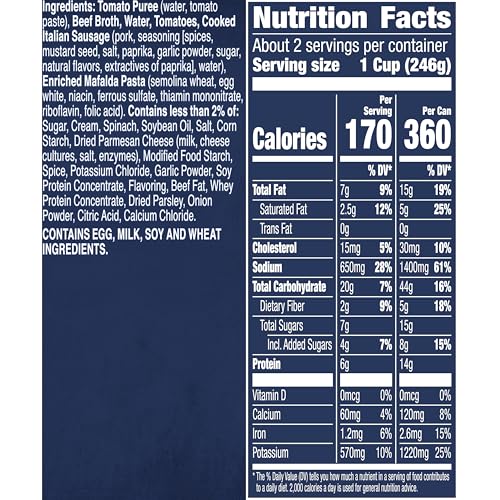 Image of Progresso Rich & Hearty, Lasagna-Style Soup With Italian Sausage, Canned Soup, 18.5 oz.