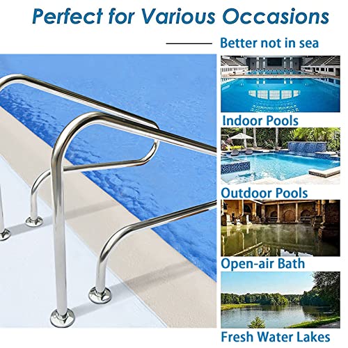 Barandilla de Seguridad para Piscina 2 Piezas Acero Inoxidable miniatura 4