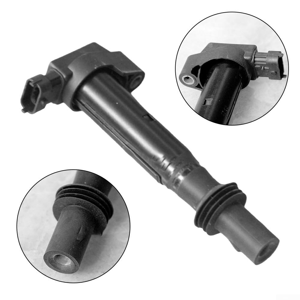 Bobina di accensione di ricambio per Citroën C3, DS3, 108, 2008, 208, 301, 308 (OEM 9671214580), costruzione ABS, montaggio diretto, nero