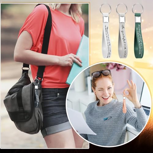 Image of Nosiny 30 Pcs Keychain Appreciation Gift Bulk Back to School Teacher Employee Coworker Inspirational Thank You for Office