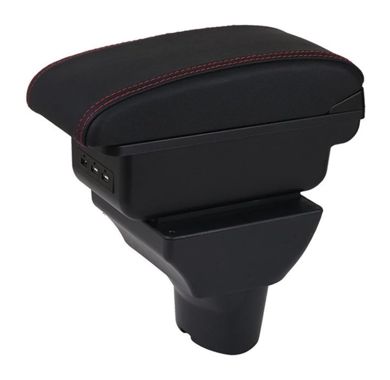 Hckclmbmzw C1 Red Line For Hyundai I20 Central Store Content Storage Box With Cup Holder Ashtray Usb Interface Accessories Armrest Car Armrest Center Console(C1 Red Line)
