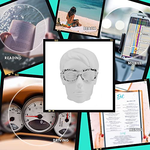 Image of proSPORT Women Cat-Eye Reading Glasses Full Lens Readers NOT BIFOCAL