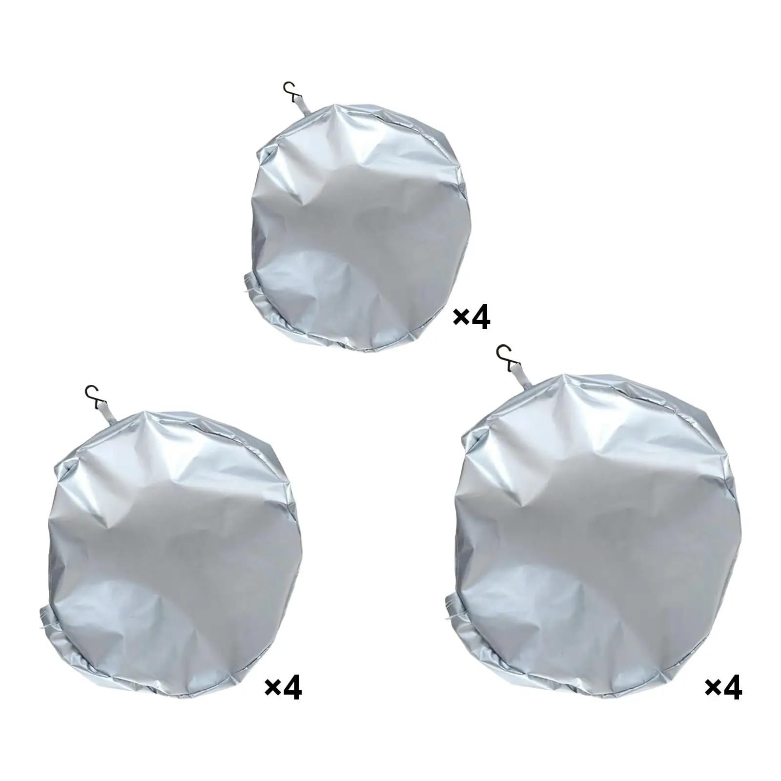Bolsas para Neumáticos 4 Uds protección Solar Banda elástica a Prueba de Polvo Cubierta de neumático de Repuesto genérica para Camper Remolque camión SUV Autocaravana(Diameter 79cm)