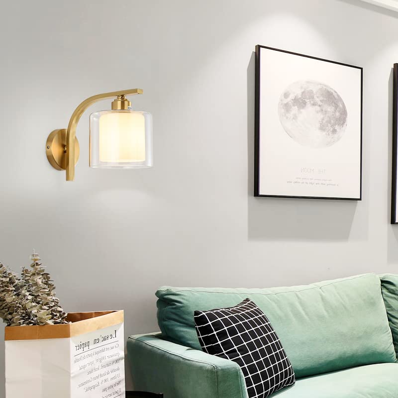 Lámpara de Pared E27 moderna dorada para pasillo y dormitorio 4