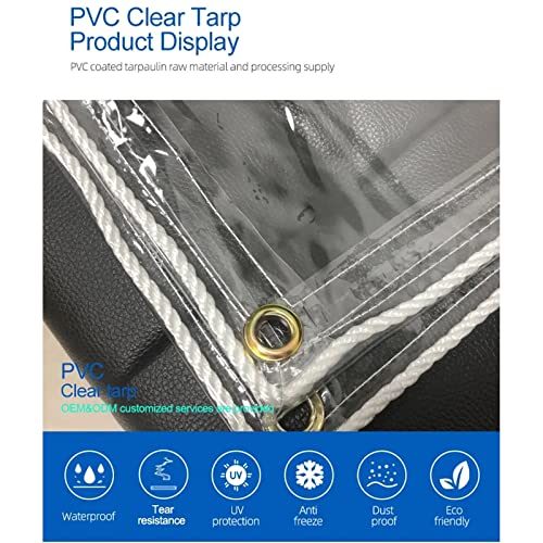Bâche transparente en PVC imperméable pour protéger la terrasse du vent - 4