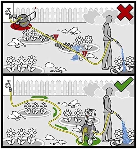Garten-Schlauchaufroller Gartenbewässerung Autowaschschlauchwagen, einziehbarer Ständer, Aufbewahrungsregale for Gartenschläuche(1/2 inch)