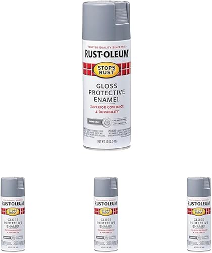 Vista 10 de Rust-Oleum 7776830 - Pintura en aerosol para prevención del óxido, 12 onzas, negro plano