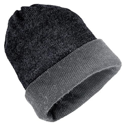 Gamboa Alpaca Reversible Beanie Hat for Men and...