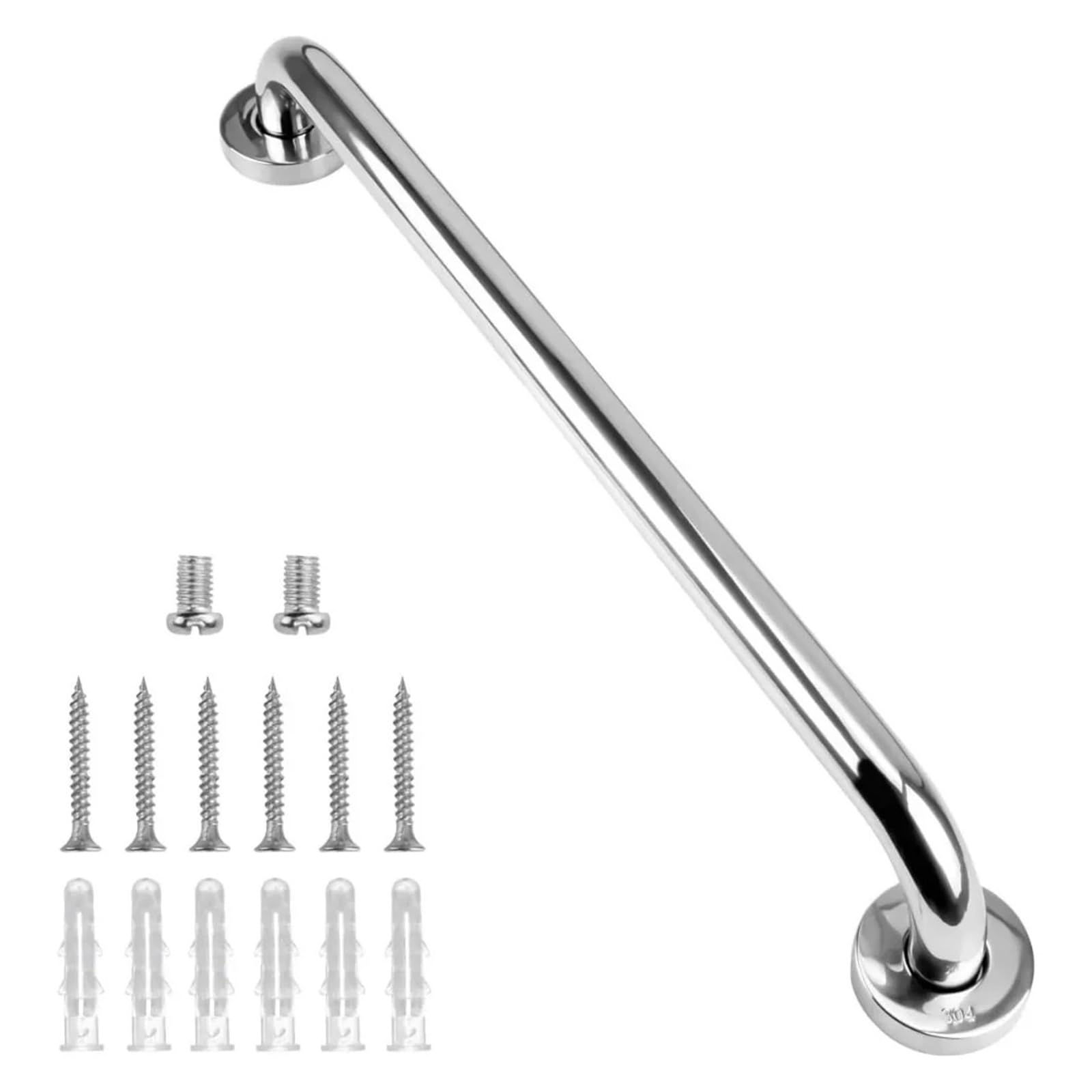 Bathroom Grab Rails Stainless Steel Kitchen Bedroom Bathtub Handrail Safety Handle Mounting Toilet Bathroom(30cm)