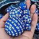YILAIDA DND Dice Polyedrisches Würfel Set - 15 Stück mit Beuteln D3-D100 Würfel Polyeder Würfel DND Spiel Würfel für Dungeons und Dragons RPG MTG (Blau und Weiß)