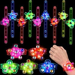 54 Pack Kids LED Bracelets Light up Toys Bulk Glow in Dark Party Favors Supplies Christmas Goodie Bag Stuffers for…