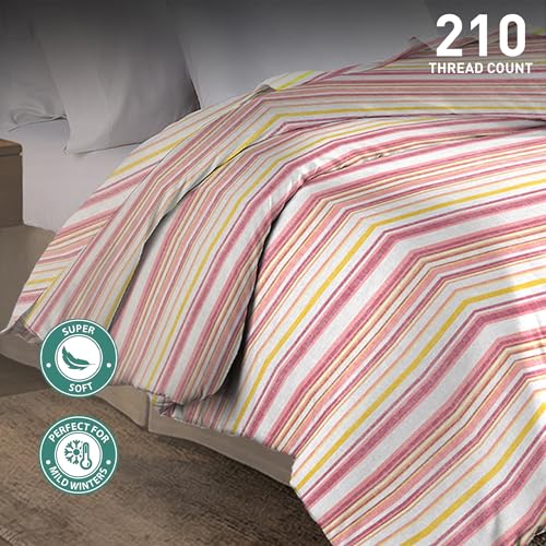 Image of MYTRIDENT Soft Comfort Comforter, 100% Cotton Cover, 200 GSM Fiber Filled Comforter, 88 Inches x 104 Inches, King Size Comforter, Printed, AC Blanket, Reversible - Bloom Era