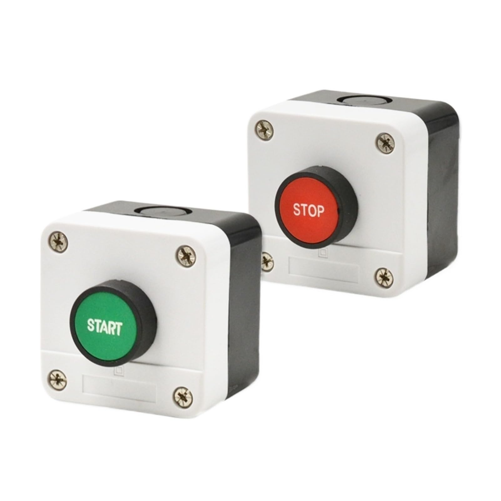 Botón de encendido de parada de emergencia con señal de flecha, interruptor de Control portátil Industrial for funciones de inicio/parada, 1 ud.(Start and Stop)