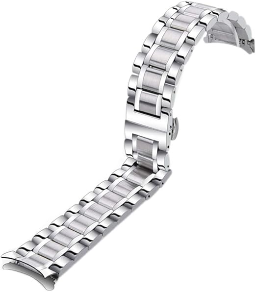 Amazon 腕時計ベルト 弓カン ５連 ステンレス 交換バンド ウォッチバンド 金属 男性も女性も使える ブラック ゴールド ローズゴールド シルバー 14mm 15mm 16mm 17mm 18mm 19mm mm 21mm 22mm 23mm 24mm 17mm シルバー 時計バンド 腕時計 通販