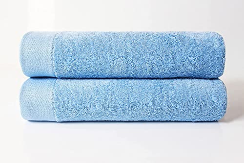 Sue Rossi Ltd Recycled Towels Sustainable Eco Terry Bathroom Towel Recycle Plastic And Cotton 600 GSM Soft Absorbent Luxury Feel (Cobalt Blue, 2 Face Cloths)