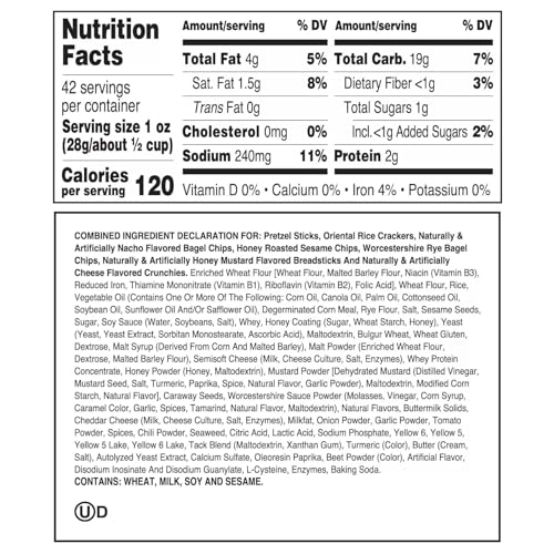 Utz Pub Mix,42 Oz. Barrel,Savory Snack Mix with a Blend of Crunchy Flavors for a Tasty Party Snack,Resealable Container,Trans-Fat Free and Kosher Certified,(Pack of 2) - image 2