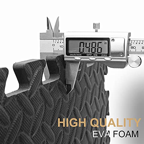 Mtaou Puzzle Exercise Mat,Fitness Equipment Mat,Eva Foam Interlocking Tiles Floor,Gymnastics And Home Fitness Protective Floor,Gray 32 Square Feet #TOP4