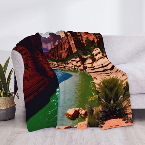 Couverture pour lit douce Grand Canyon lavable toutes saisons