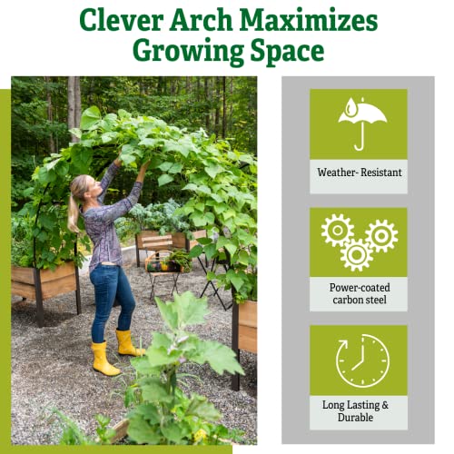Gardener’s Supply Company Arch Trellis | Garden Arbor fits 2' x 8' Elevated Planter Boxes for Climbing Plants, Vegetables and Flowers | Decorative Outdoor Gardening Landscape