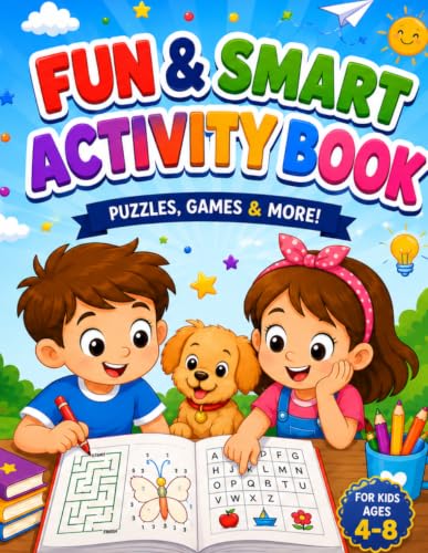 FUN & SMART ACTIVITY BOOK FOR KIDS: Mazes, Word Search, Dot to Dot, Spot the Difference, Coloring Games, and Fun Brain Activities for Kids Ages 4-8 image 2