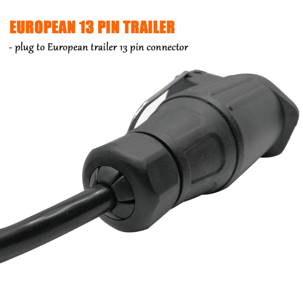 Adattatore per spina rimorchio 7/13, connettore per gancio traino da 7 a 13 poli, da 7 a 13 poli per rimorchio auto, trattore, roulotte, portabici
