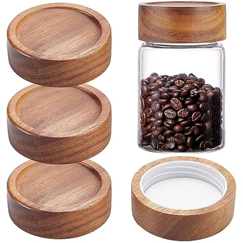 BENECREAT Wooden Mason Jar Lids Set Cover