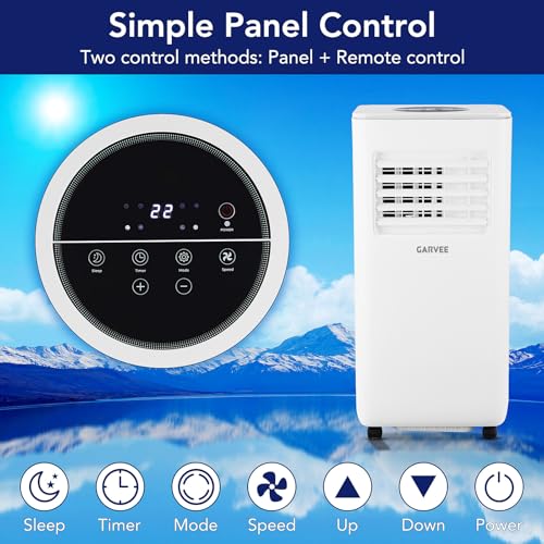 Image of Garvee 10000 BTU Portable Air Conditioners with Remote Control, 3 in-1 Free Standing Cooling AC Unit with Dehumidifier Fan Function, Cools Room up 450 Sq. Ft, Auto Swing, Sleep Mode, 24H Timer