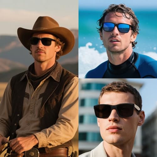 WISTON XL Z87 Sunglasses for Big Wide Heads Men Women, TR90 Ultralight UV400 Safety Glasses for Driving Outdoor W87012