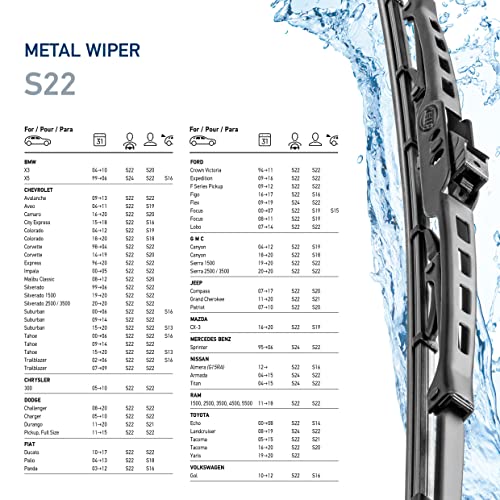 Image of HELLA 9XW398114022 Standard Wiper Blade - 22 inch, (Pack of 1)