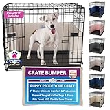 Pet Dreams Dog Crate Bumper - Patented Comfy Liner & Dog Tail Protector for Inside Crate, Fits iCrate Cages 18, 24, 30, 36, 42, 48 Inches (Ivory, Small, 24')