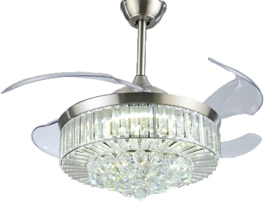 Flash Deals - 80% OFF Modern Dimmable Fandelier Crystal Ceiling Fan with Lights and Remote Invisible Retractable Chandelier Fan Light LED Lighting-Polished Chrome 42 (Crystal4) Buy 1 get 1 🔥 Modern Dimmable Fandelier Crystal Ceiling Fan with Lights and Remote Invisible Retractable Chandelier Fan Light LED Lighting-Polished Chrome 42 (Crystal4)