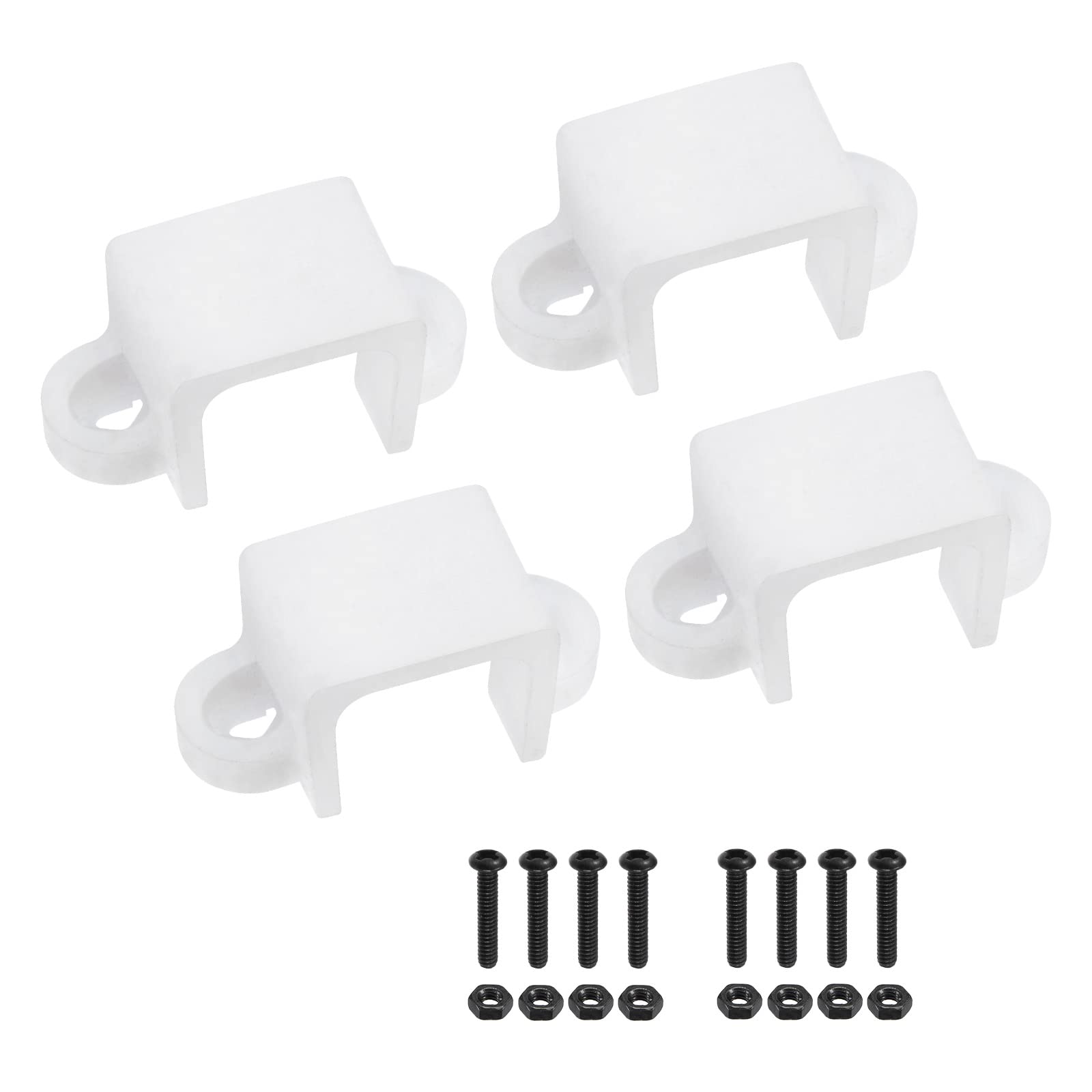 MECCANIXITY Motor Mounting Bracket Motor Base 11.5mm White with Screws Nuts for N20 Micro Gear Motor 4 Pack