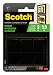 Scotch Multi-Purpose Fasteners, Black, 7/8 x 7/8 Inch, 12 Sets per Pack (RF7021)