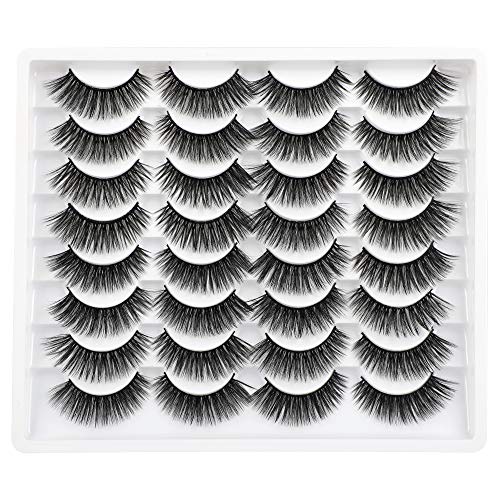 Ruairie 16 Pairs False Eyelashes Fluffy Volume 3D False Lashes Pack Soft Fake Eyelashes Natural Looking