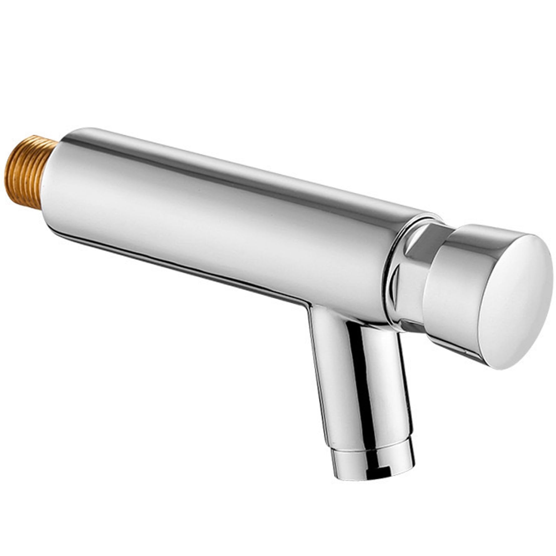 Rubinetto per montaggio a parete Rubinetto con chiusura automatica a un foro Risparmio acqua freddo Rame Lavabo pubblico Press Delay Cucina Bagno Giardino Patio Lavello, Parete