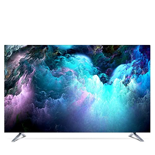 Custodia Copri TV Personalizzato 19"-80" 22 Pollici da 75 Pollici Cover Decorativo per Cappa per Schermo TV PC Nebulosa Universo Impermeabile Viola Blu Verde Copertura per TV