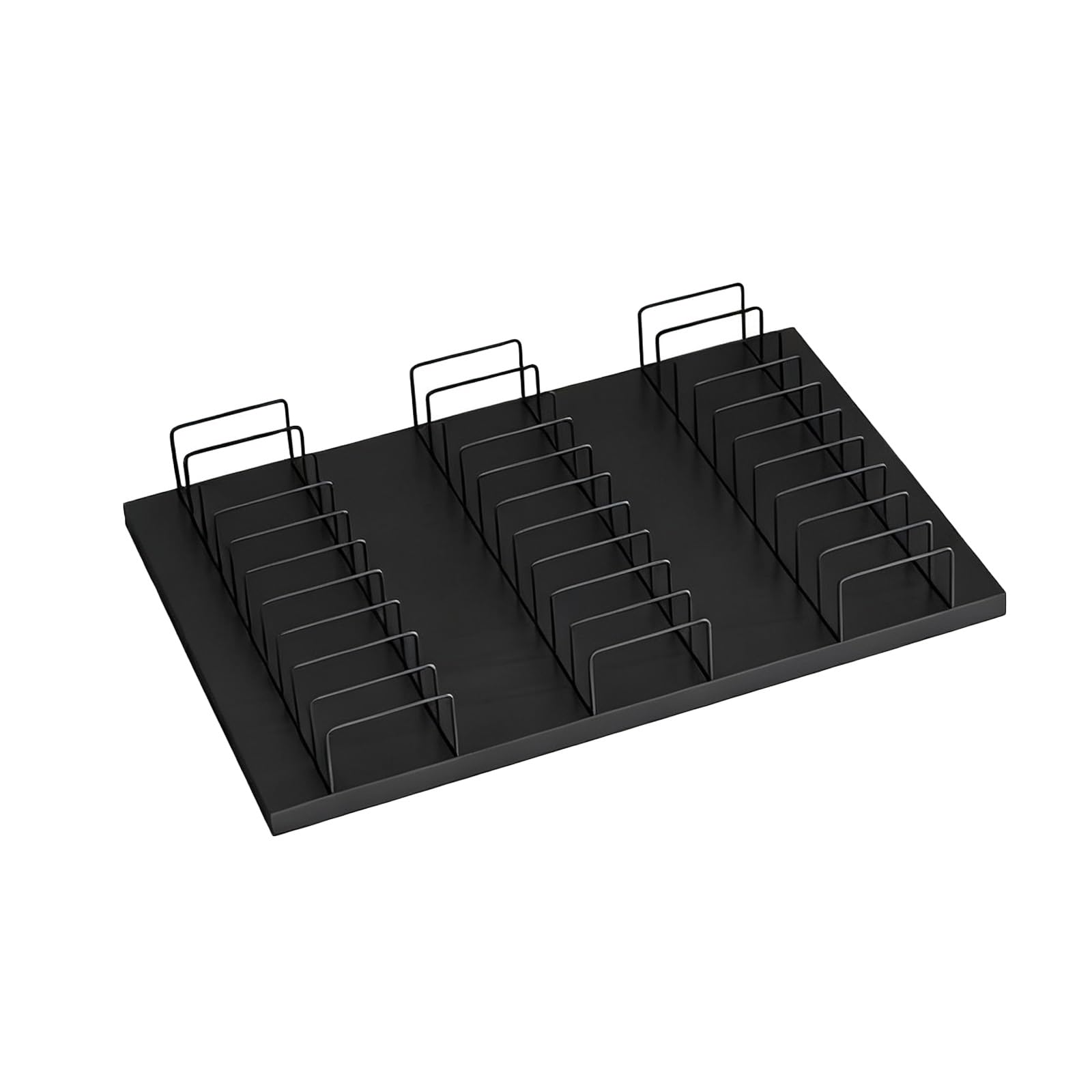 YNBSHGAA Tile Display Rack for Samples, 13x13.8x1in Desktop Organizer for Trade Shows Showrooms Retail Counters,Black-19.7x13.8x1in