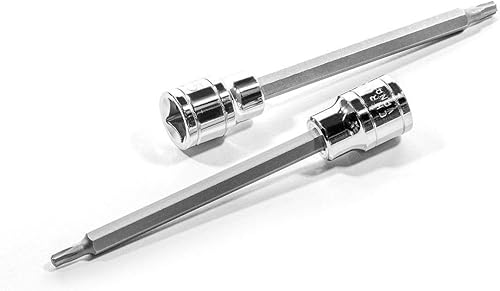 Miniatura 3 de Stark USA Juego de llaves de vaso Torx Star Bit Extra Largas de 7 Piezas de 38" de 38", T10-T40, Estuche de transporte incluido