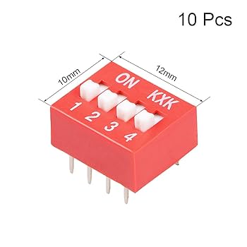 100個セット　日昌電機　DIPスイッチ　8ポート Amazon | uxcell DIP スイッチ ディップスイッチ レッド 1