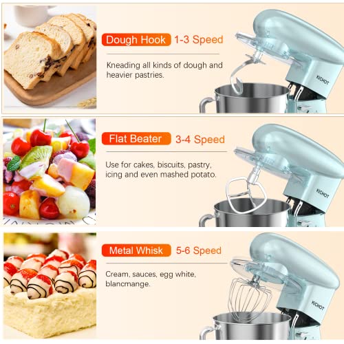 Buy Stand Mixer, KICHOT 7QT Household Stand Mixers, 660W 6+P Speed TiltHead Dough Mixers with