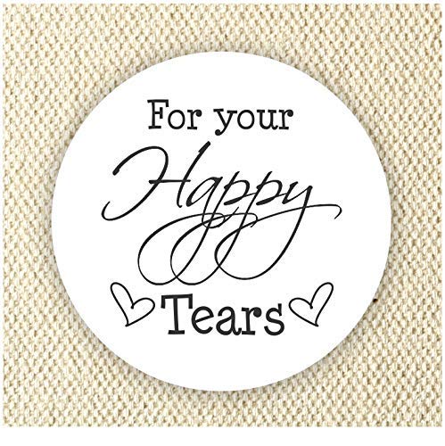 For Your Happy Tears Stickers - Pocket Tissues Stickers - Wedding Stickers - Engagement Party Stickers - Set of 40 stickers - Mini tissues (Not included)