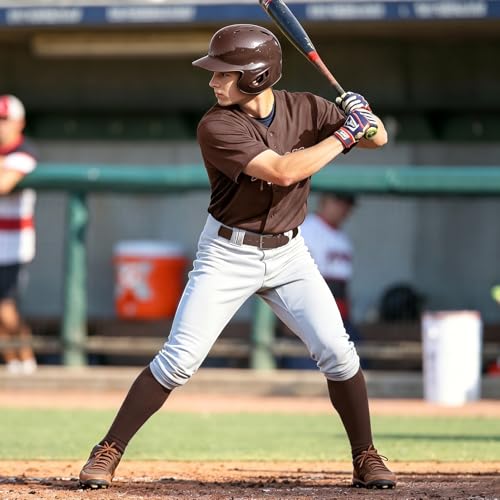 Image of JASGOOD 2 Pack Baseball Socks and Belt Combo Set Softball Socks and Belts Elastic Waist Belt for Youth and Adult Boys