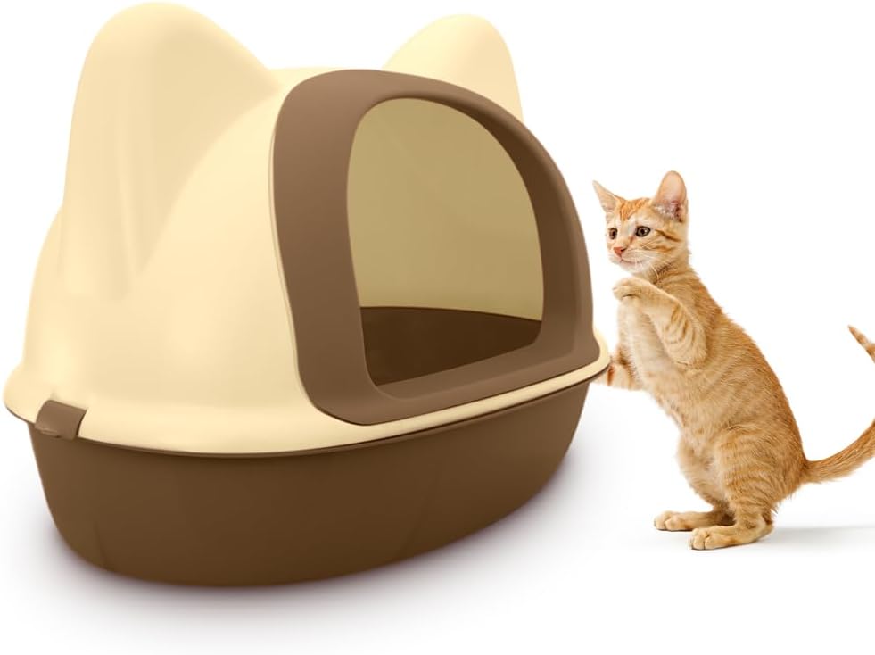 Cat Litter Box with Ears with Shovel, Medium Closed, Cat Bed, Rabbit, Small Dog Bed, Cat Litter Box, Cat Litter Box