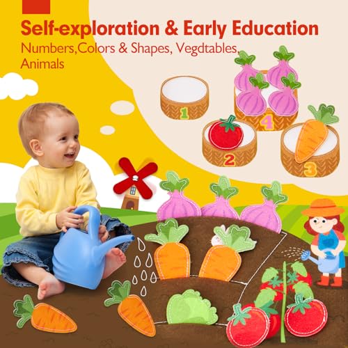 Image of hahaland Busy Book for Toddlers 1-3 - Farm Animals Busy Board 1 Year Old